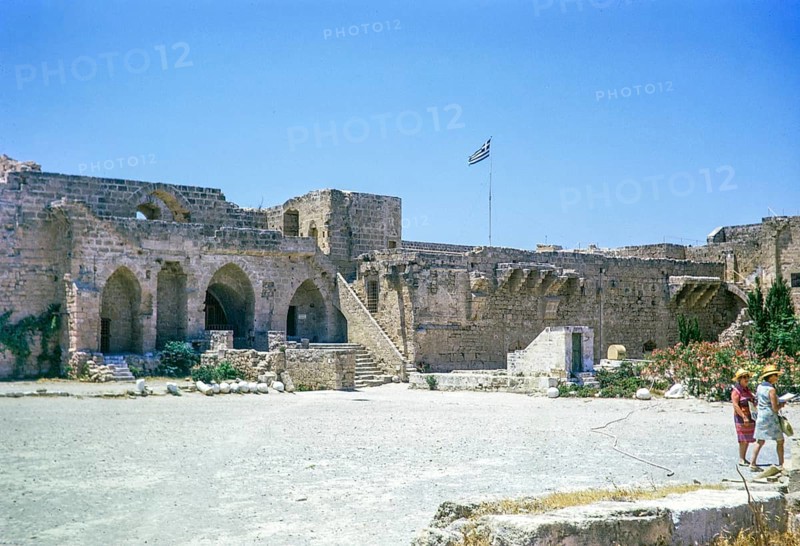 Medieval castle at Kyrenia or Girne, Northern Cyprus, Europe 1973 16th-century castle built by the Venetians over a previous Crusader fortification