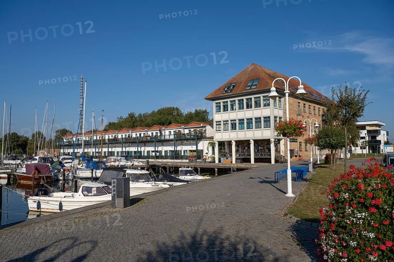 Marina on the Peenestrom, Baltic resort Karlshagen, Usedom Island, Baltic Sea, Mecklenburg-Western Pomerania, Germany, Europe