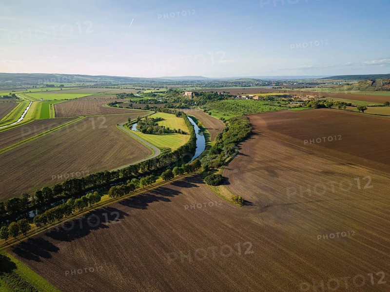 River Unstrut between Wendelstein and Memleben, Wendelstein, Saxony-Anhalt, Germany, Europe