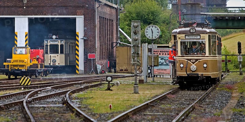Railcar Hansa Waggon GT4-431 in the local transport museum Dortmumd, Ruhr area, North Rhine-Westphalia, Germany, Europe