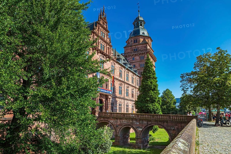 Johannisburg Castle in Aschaffenburg, Bavaria, Germany, Europe
