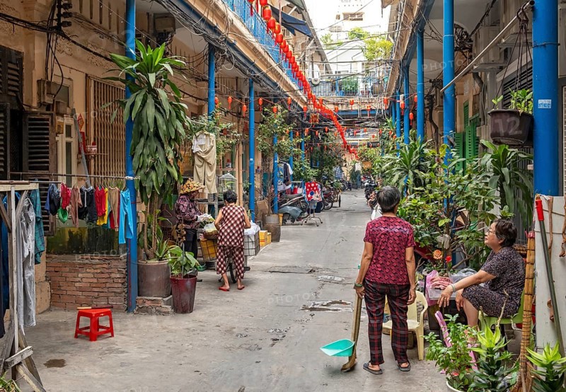 Hao Si Phuong Alley, Saigon Chinatown, Cho Lon, Ho Chi Minh City, Vietnam, Asia