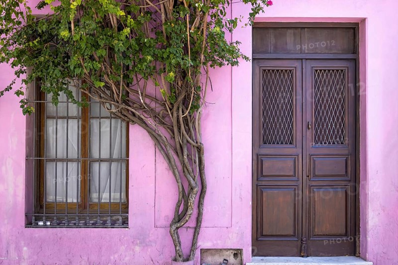 Uruguay, Montevideo streets and architecture in historic city center famous tourist attraction, South America