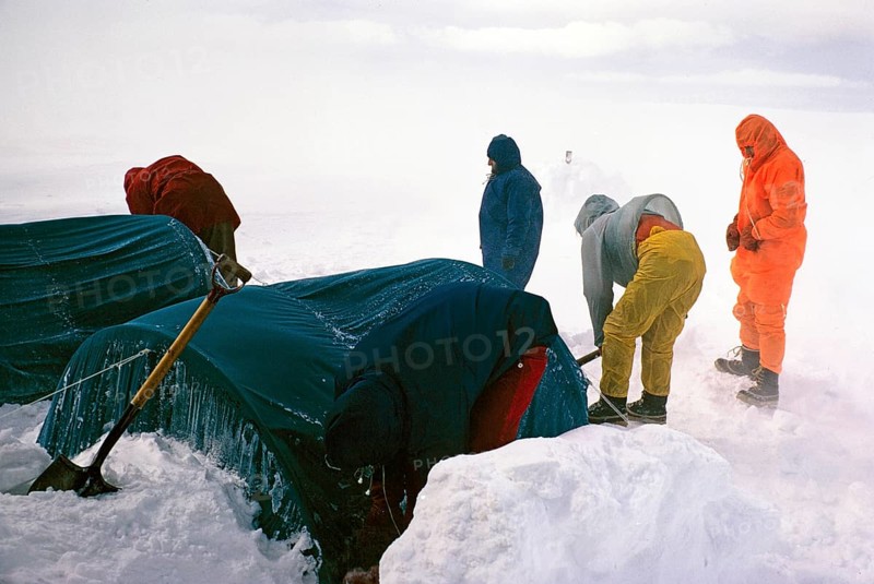 Gudmundur Jonasson travel company Adventure Arctic Expedition to the frozen Vatnajokull ice cap, Iceland, 1972, Europe