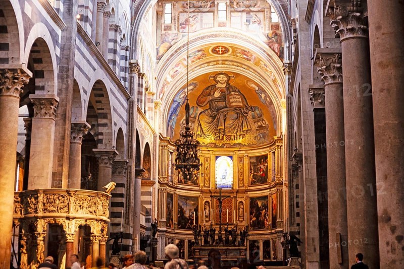 Interior of the Cathedral Church of Santa Maria Assunta in Pisa, Italy, Europe