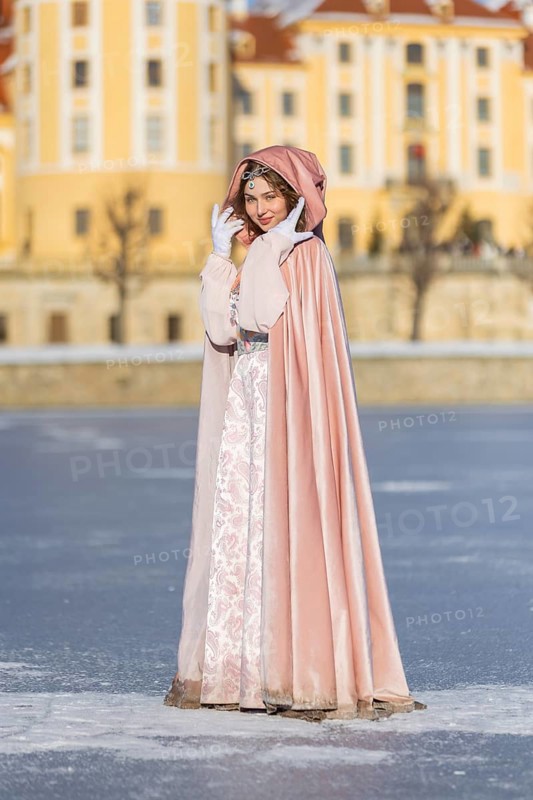 This year, the most popular fairytale film of all time is celebrating a special anniversary. At Moritzburg Castle, one of the film's locations, the exhibition of the cult film Three Hazelnuts for Cinderella opens for the twelfth time - with an anniversary-worthy supporting programme and special exhibition. Model Tamara Kretschmer once again slips into the coveted role of the legendary Cinderella with the ball gown, Moritzburg, Saxony, Germany, Europe