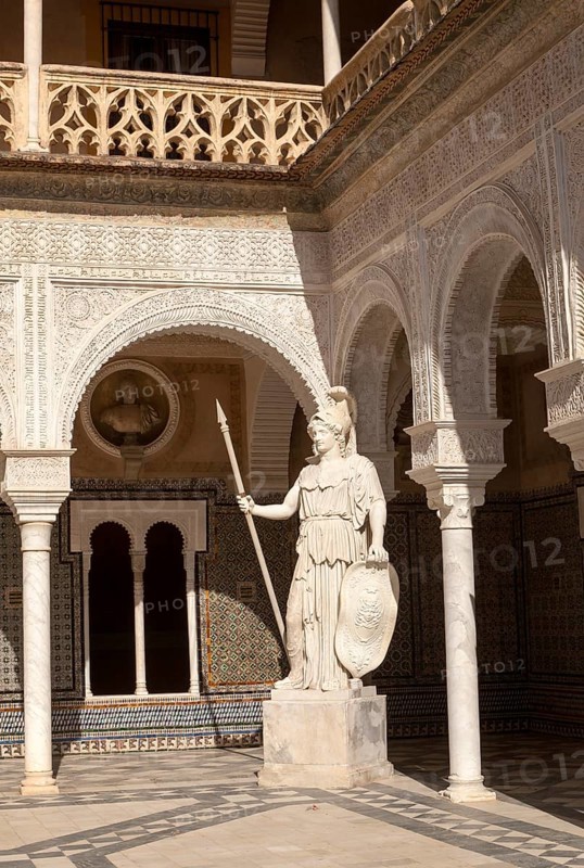 La Casa de Pilatos palace in Seville, Spain, home of Dukes of Medinaceli in Renaissance Italian and Mudéjar Spanish styles considered as the prototype of the Andalusian palace, Europe