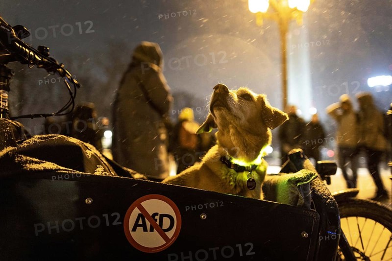 Recordings as part of the demonstration Auf die Strasse! Against the AfD's Nazi deportation plans in front of the Rotes Rathaus in Berlin, 17 January 2024