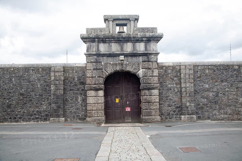 Entrance doorway to Dartmoor prison, Princetown, Devon, England, UK