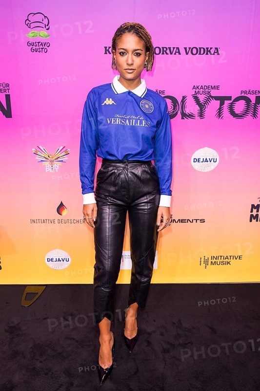 Lary on the red carpet in front of the Polyton 2024 award ceremony in Berlin's Atelier Gardens on 23 October 2024. The award has been taking place since 2023 and is a successor to the Echo music award