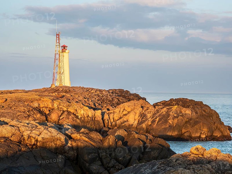 Lighthouse at Stokksnes, east of Höfn, East Fjords, Iceland, Europe