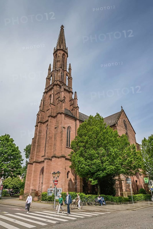 Evangelical City Church, Poststraße, Offenburg, Baden-Württemberg, Germany, Europe