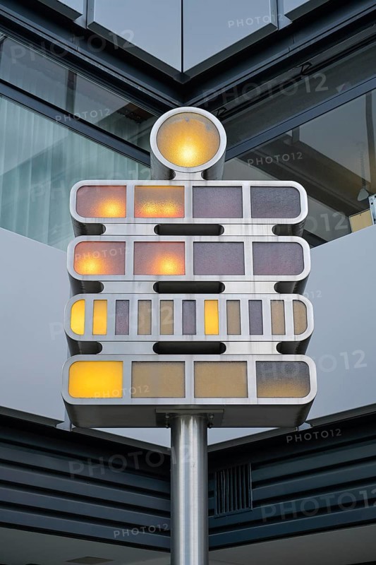Set theory clock, Budapester Straße, Charlottenburg, Charlottenburg-Wilmersdorf, Berlin, Germany, Europe