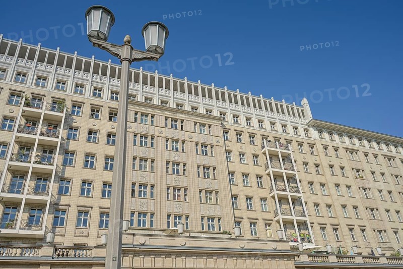 Residential buildings, Architecture, Karl-Marx-Allee, Friedrichshain, Berlin, Germany, Europe