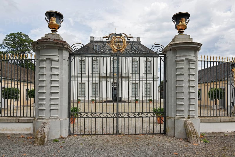 Falkenlust Hunting Lodge, east façade, UNESCO World Heritage Site, Brühl, North Rhine-Westphalia, Germany, Europe