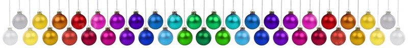 Christmas many Christmas baubles hanging jewellery banner Christmas baubles decoration clipping isolated in Stuttgart, Germany, Europe