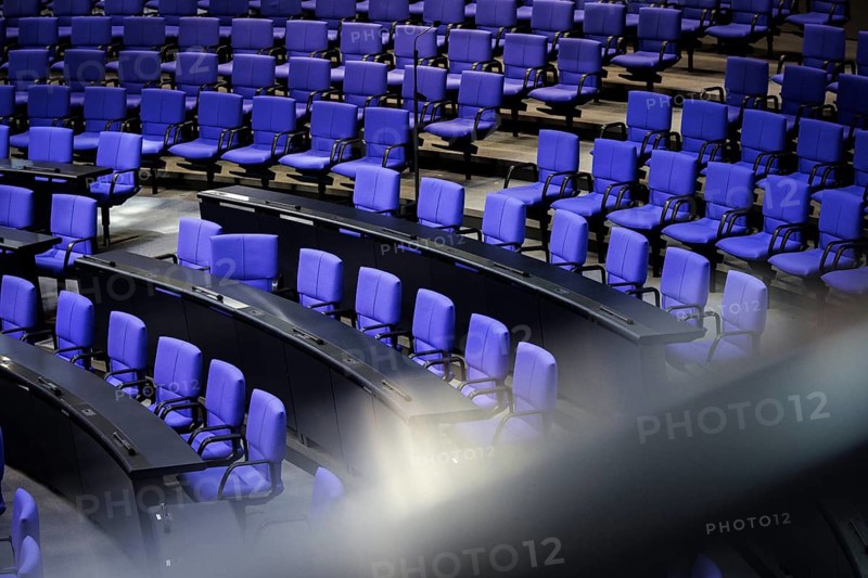 Empty chairs in the German Bundestag. Berlin, 13.06.2024