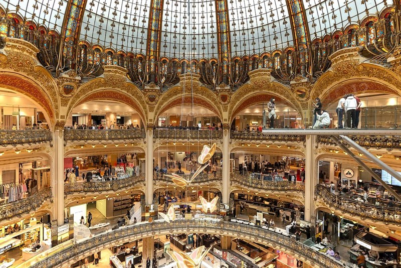 Dome, Art Nouveau, Galeries Lafayette department stores', Paris, Île-de-France, France, Europe