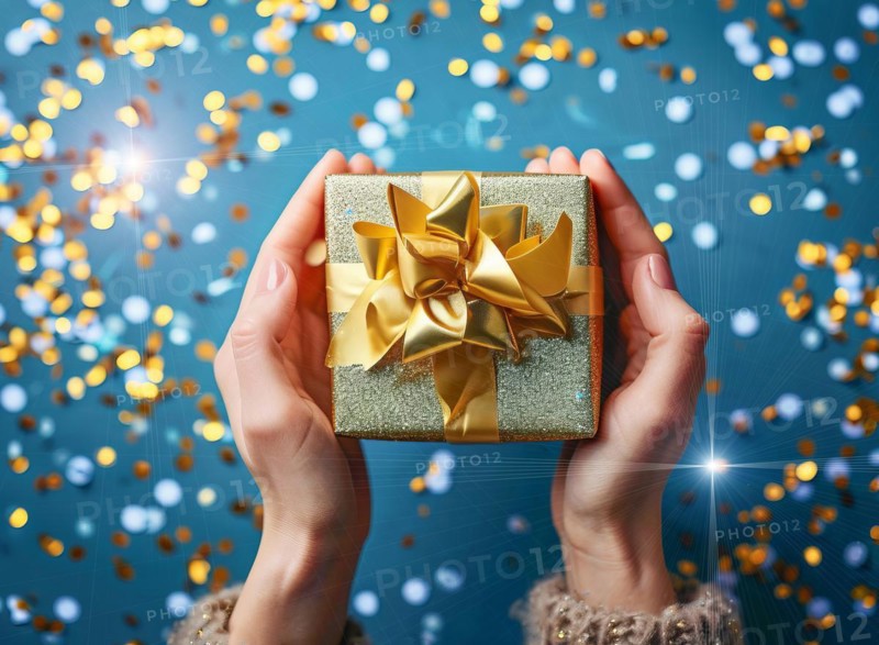 Giftbox or souvenir for mothers and fathers or birthday present for celebration, AI generated