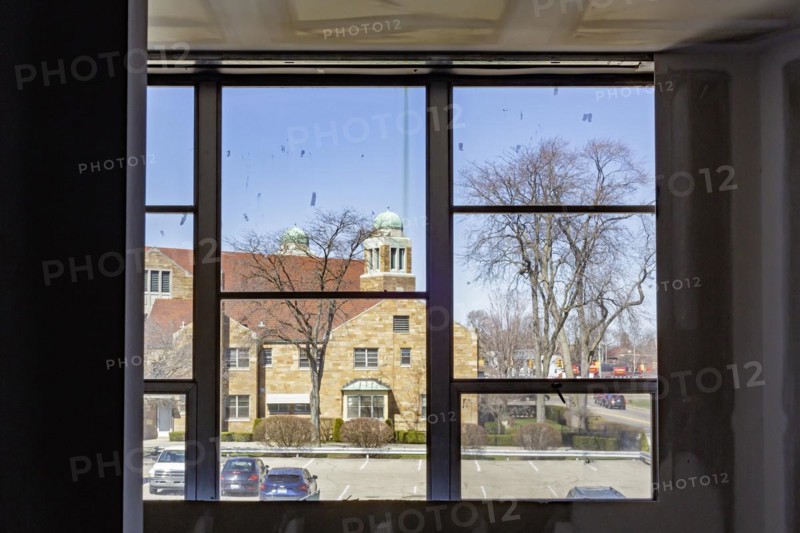 Detroit, Michigan, The former St. Matthew Catholic School, which has been vacant for a decade, is being converted to 46 affordale apartments. The project is being led by Catholic Charities of Southeast Michigan. St. Matthew Church can be seen from one of the new apartment windows
