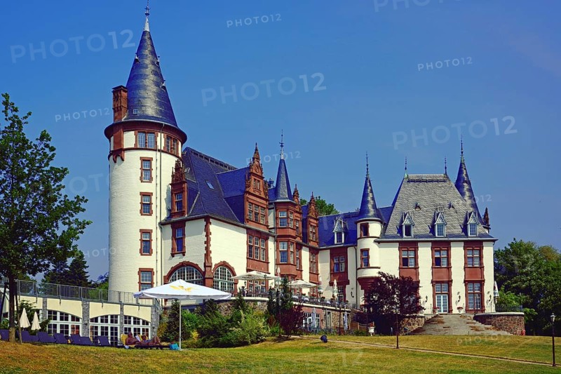 Europe, Germany, Mecklenburg-Western Pomerania, Klink Castle on the Müritz near Waren, castle hotel, built in 1898, Hamburg, Hamburg, Federal Republic of Germany, Europe