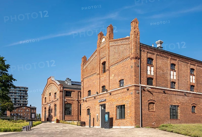 Restored historical inustrial red-brick buildings at Silesian Museum, Katowice, Poland, Europe