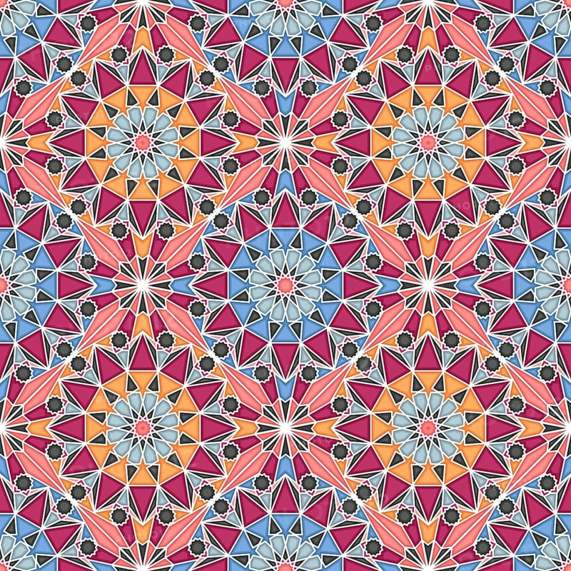 Islamic geometric seamless vector pattern