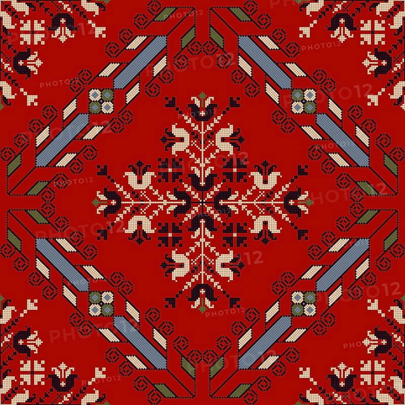 Traditional Bulgarian embroidery vector pattern