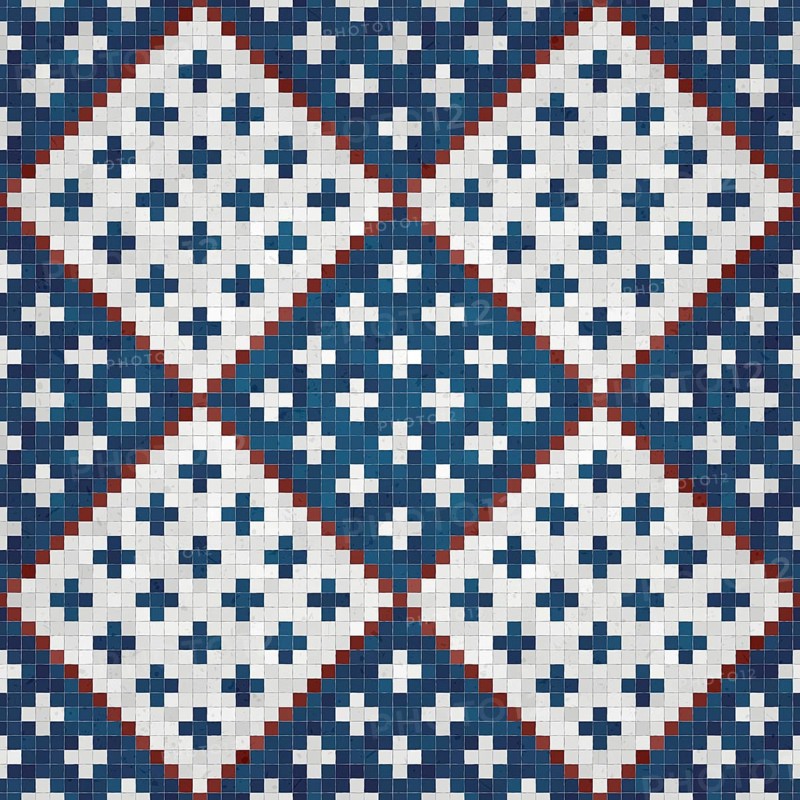 Mosaic tiles background, seamless vector pattern