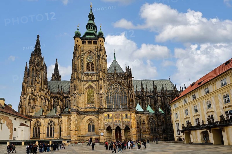 Prague castle, Gothic Metropolitan Cathedral of Saints Vitus, Wenceslas and Adalbert, Prague, Czech Republic, Europe