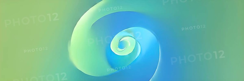 Spiral shape that slowly expands, rotates, and shifts colors in a soft gradient, invoking a tranquil, meditative focus, AI generated