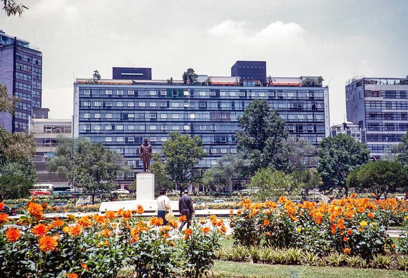Statue of Venustiano Carranza (1859 1920) in the park on the Paseo de la Reforma, Ciudad de México, Mexico City, CDMX, Mexico around 1961