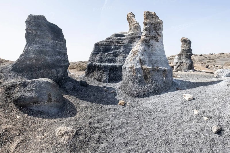 Stratified City, Ciudad estraticicada, Antigua Rofera de Teseguite, Lanzarote, Canary Islands, Spain, Europe