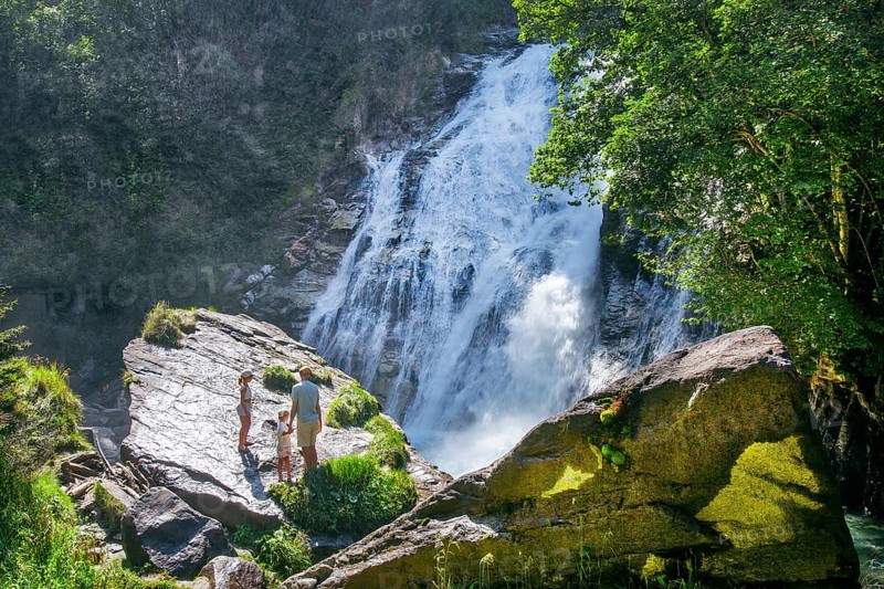 Waterfall of the Gasteiner Ache in the centre, Bad Gastein, Gastein Valley, Hohe Tauern, Pongau, Salzburg Province, Austria, Europe