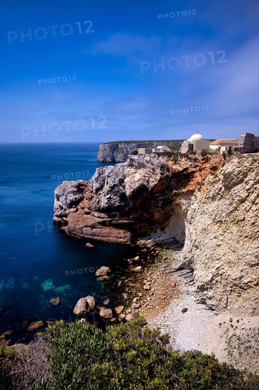 Fortaleza de Belixe, officially Forte de Santo António de Belixe, also Forte do Beliche, Cape of São Vicente, Sagres, cliffs, Atlantic Ocean, Algarve, Portugal, Europe