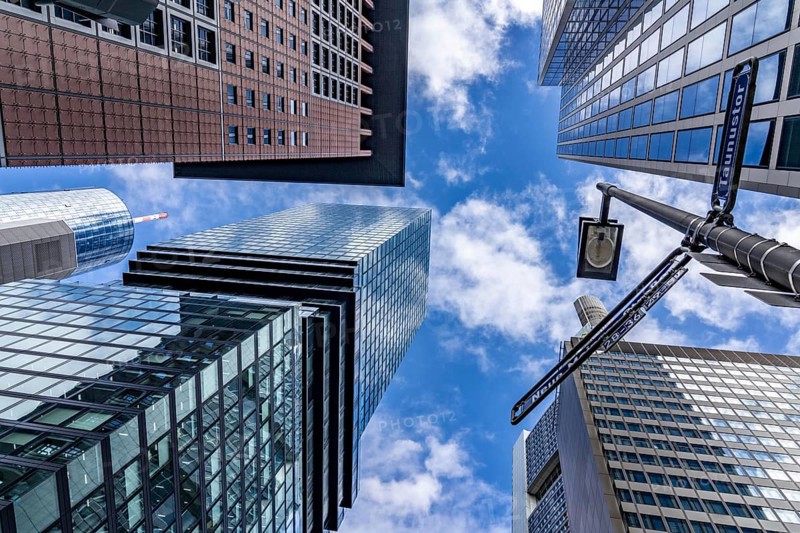 High-rise buildings, office building, Taunusstrasse corner Neue Mainzer Strasse, in Frankfurt am Main, Skyline, Hesse, Germany, Europe