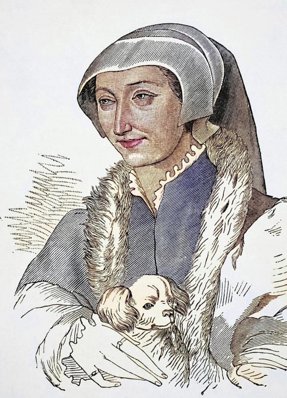 Marguerite de Navarre, 1492, 1549, also known as Marguerite of Angoulême and Margaret of Navarre, Queen of King Henry II of Navarre. From Science and Literature in The Middle Ages by Paul Lacroix, published in London 1878, Historical, digitally restored reproduction from a 19th century original, Record date not stated