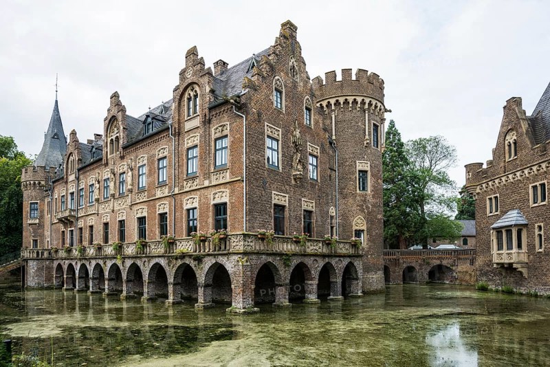 Moated castle, Schloss Paffendorf, Bergheim, Rhine-Erft district, North Rhine-Westphalia, Germany, Europe