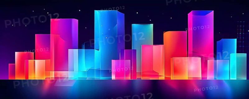 Modern abstract cover template with vibrant perspective 3d geometric prism shapes, AI generated