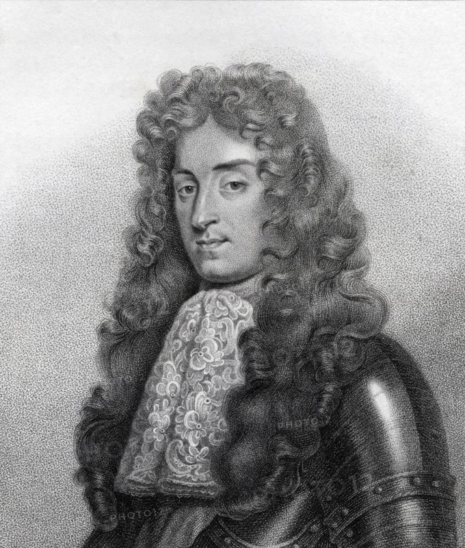 James II alias Duke of York 1633-1701 King of Great Britain, James II aka Duke of York 1633-1701 King of Great Britain Engraved by Bocquet from the book A Catalogue of the Royal and Noble Authors published 1806, Historic, digitally restored reproduction from a 19th century original, Record date not stated