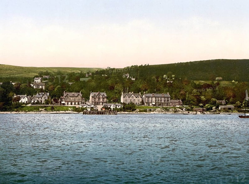 Kilcreggan, small village in a sparsely populated region of the Scottish Council Area Argyll and Bute, Scotland, Historical, c. 1900, digitally restored reproduction after an original from the 19th century Kilcreggan, small village in a sparsely populated region of the Scottish Council Area Argyll and Bute, Scotland, Historical, c. 1900, digitally restored reproduction after an original from the 19th century
