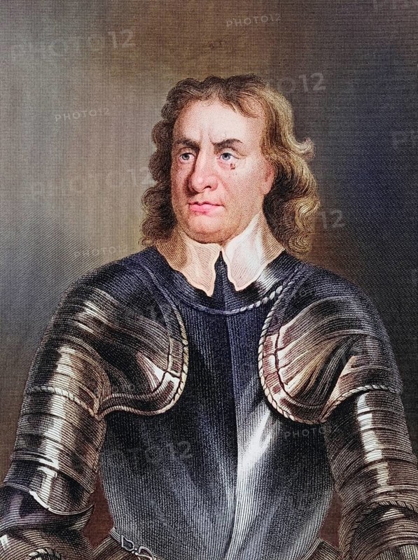 Oliver Cromwell 1599 to 1658 English military leader and politician Head of State 1653 to 1659, Historical, digitally restored reproduction from a 19th century original, Record date not stated
