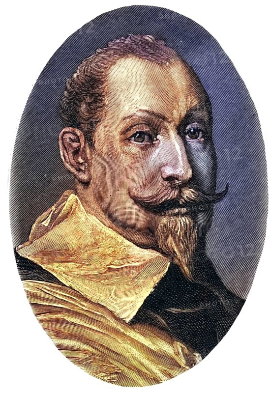 Gustavus Adolphus (1594-1632) King of Sweden from 1611, intervened in the Thirty Years' War (1618-1648) for the Protestants against the Catholic League, was mortally wounded at Lutzen, Historical, digitally restored reproduction from a 19th century original, Record date not stated