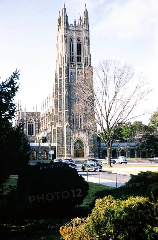 Duke University Chapel Building on the West Campus, Duke University, Durham, North Carolina, USA, c. 1953, North America