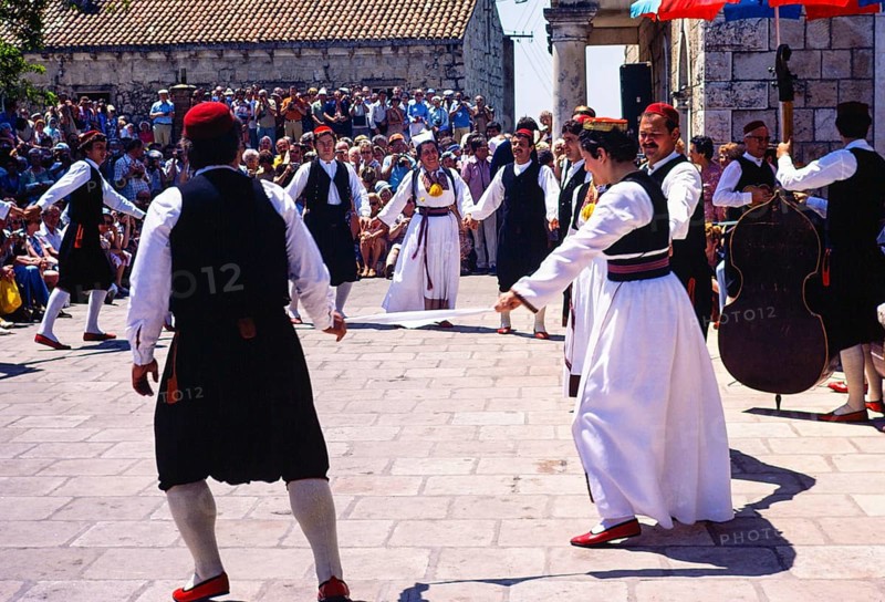 Folk dances in Cilipi, Croatia, 1979, Europe
