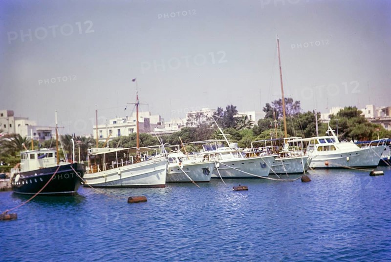 Yachts moored in Sliema Creek, Malta, Europe 1971, Europe