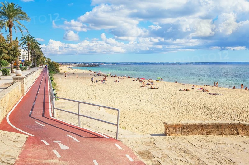 Palma beach, Palma de Mallorca, Mallorca, Balearic Islands, Spain, Europe