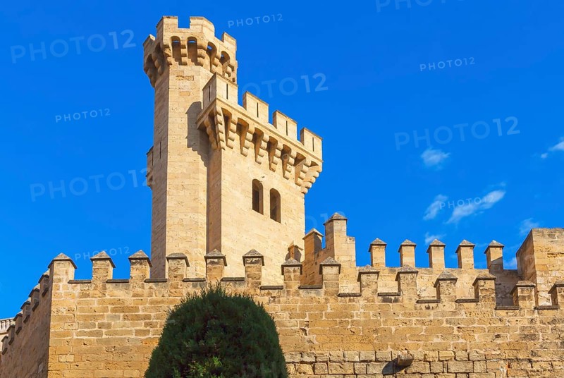 Almudaina Palace Walls, Palma de Mallorca, Mallorca, Balearic Islands, Spain, Europe