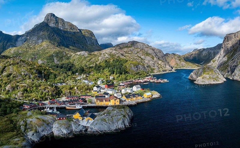 Fishing village Nusfjord, Flakstadoya, Lofoten, Norway, Europe