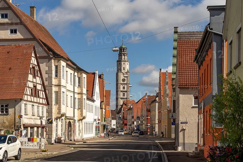 Mould tower in Lauingen Donau, Bavaria, Germany, Europe